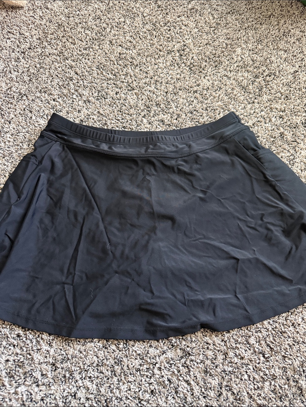 Black Circle Skirt for Women - Comfortable Active Skater Style